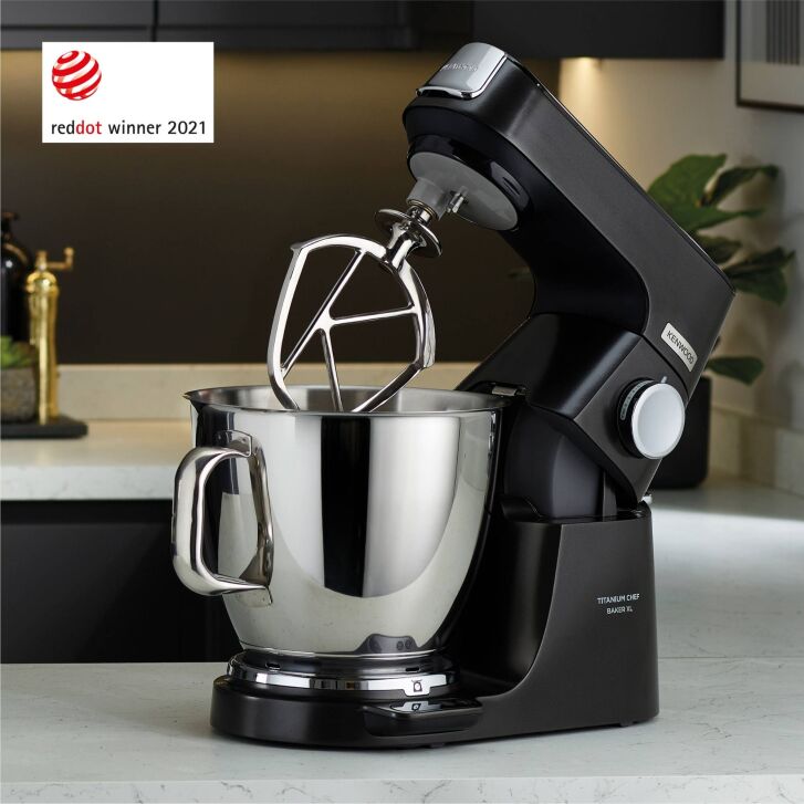 Kenwood Küchenmaschine Titanium Chef Baker XL Black KVL85.004BK - Spar-Set Getreidemühle