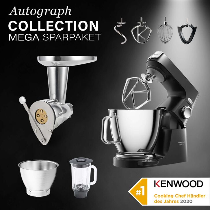 Kenwood Titanium Chef Baker XL Schwarz - Spar-Set Pasta Fresca