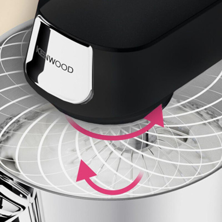 Kenwood Küchenmaschine Titanium Chef Baker XL Black KVL85.004BK - Spar-Set Trommelraffel