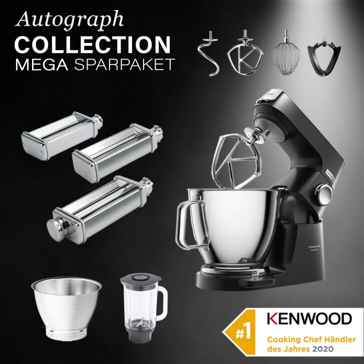 Kenwood Titanium Chef Baker XL Schwarz - Spar-Set Pasta MAX