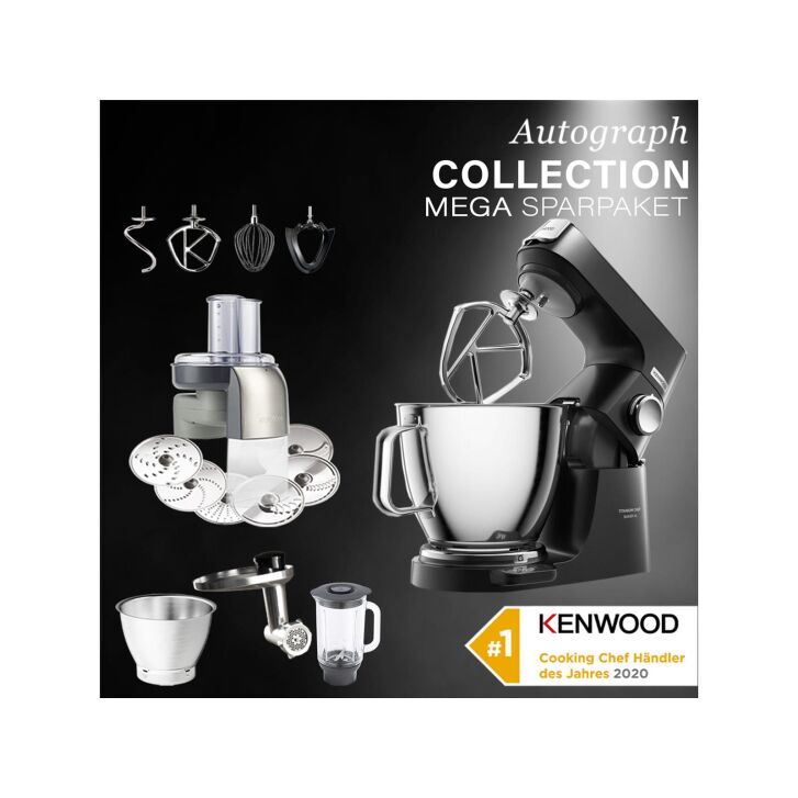Kenwood Titanium Chef Baker XL Schwarz - Spar-Set Schnitzelwerk