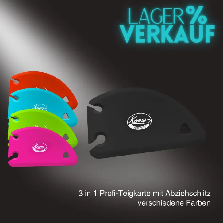 Kenny Professional 3 in 1 Profi-Teigkarte mit Abziehschlitz