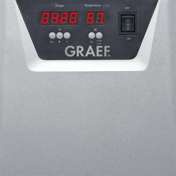 GRAEF Dörrautomat DA510 Silber - hochwertiger Kunststoff - mit 10 Einschüben