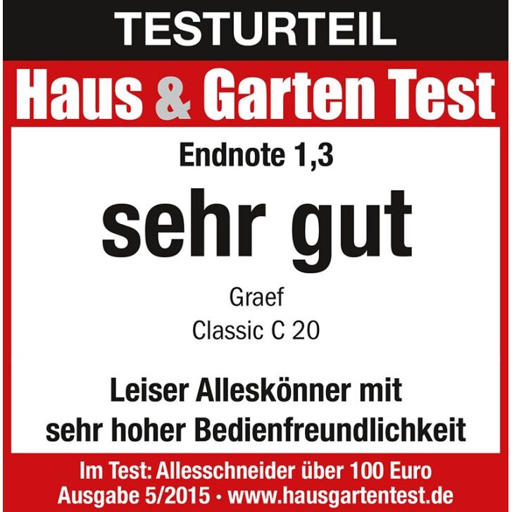 GRAEF Allesschneider Classic C20 inkl. Restehalter - Silber