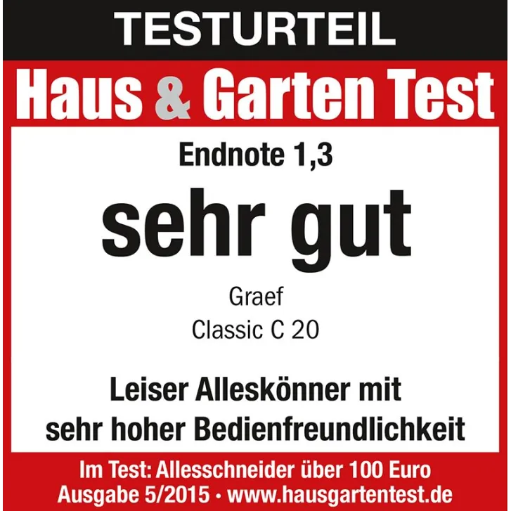 GRAEF Allesschneider Classic C20 inkl. Restehalter - Silber