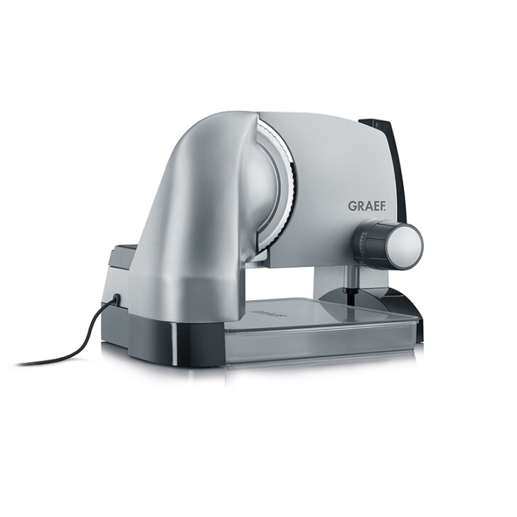 GRAEF Allesschneider SlicedKitchen SKS500  inkl. MiniSlice-Aufsatz & Aufbewahrungsbox - Silber