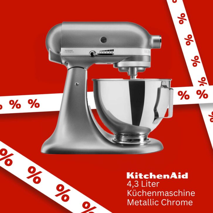 KitchenAid Küchenmaschine 4,3 Liter 5KSM95PSEMC metallic chrome