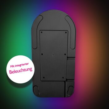 Kenny Professional 3 in 1 Profi-Gleitbrett Raumgleiter inkl. Beleuchtung und Kabelstaufach - Schwarz