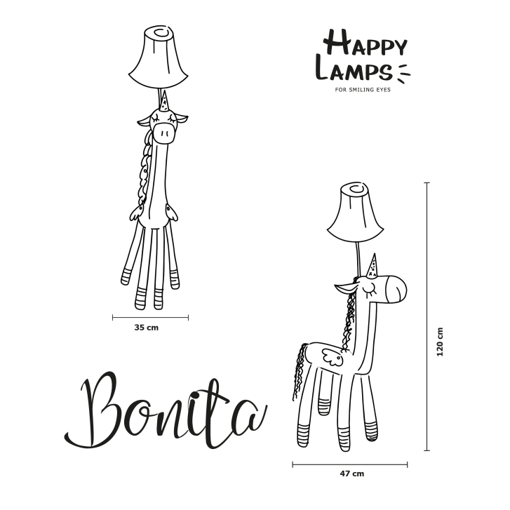 Happy Lamps Stehleuchte "Bonita das Einhorn"