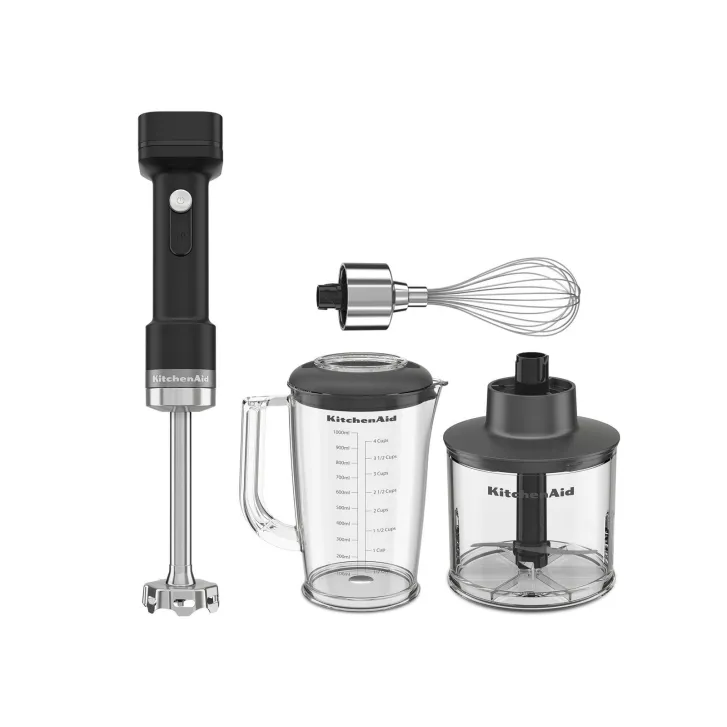 KitchenAid Go Cordless Stabmixer mit Zubehör - Matt Schwarz
