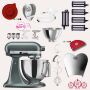 KitchenAid Artisan 4,8 Liter KSM175 Sallys Spar-Set Pasta Deluxe mit 5-teiligem Nudelwalzen-Set & Fleischwolf - JUNIPER