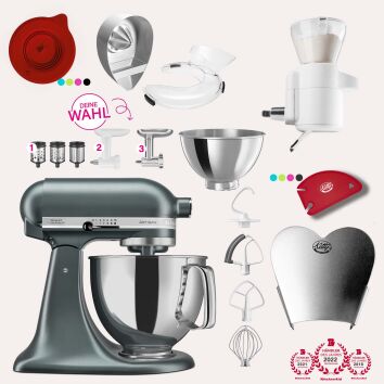 KitchenAid Artisan 4,8 Liter KSM175 Spar-Set mit Sieb mit...