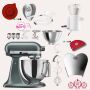 KitchenAid Artisan 4,8 Liter KSM175 Sallys Spar-Set mit Sieb mit digitaler Waage & Fleischwolf - JUNIPER