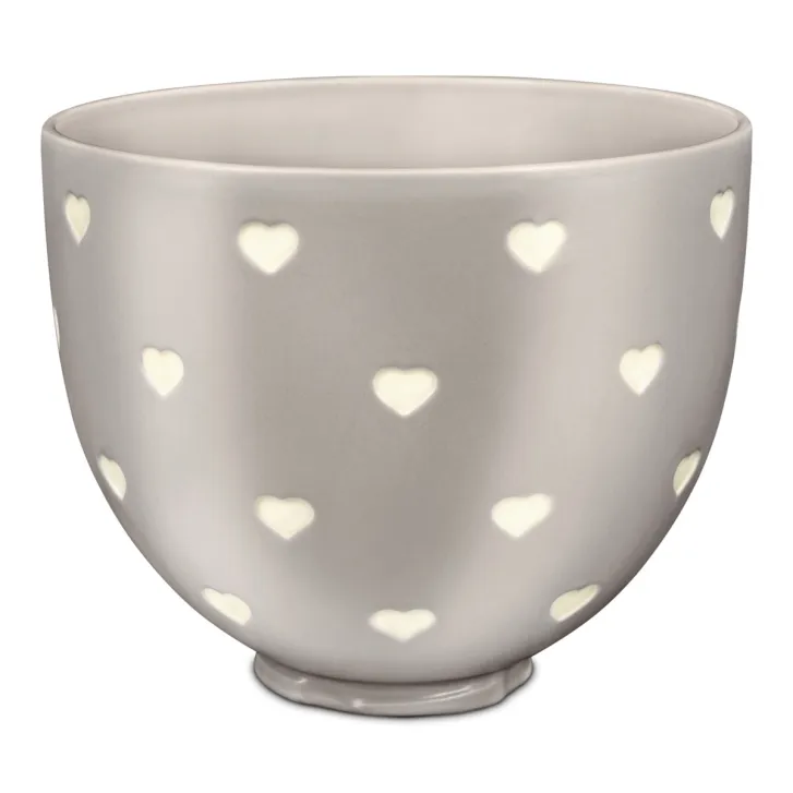 KitchenAid Keramikschüssel "Layered Hearts"  für 4,8 und 4,3 Liter Küchenmaschinen