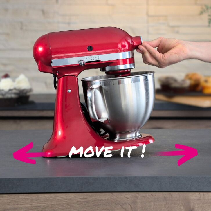 Kitty Professional Profi-Gleitfuß Mover kompatibel mit 4,3 / 4,7  und 4,8 Liter KitchenAid - 2. Wahl