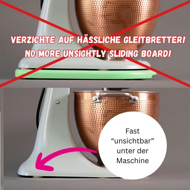 Kitty Professional Profi-Gleitfuß Mover kompatibel mit 4,3 / 4,7  und 4,8 Liter KitchenAid - 2. Wahl