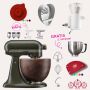 DESIGN EDITION: KitchenAid Artisan 4,7 Liter Spar-Set mit Sieb mit digitaler Waage & Fleischwolf  - EVERGREEN