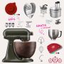 DESIGN EDITION: KitchenAid Artisan 4,7 Liter Spar-Set mit Food Processor und Fleischwolf - EVERGREEN
