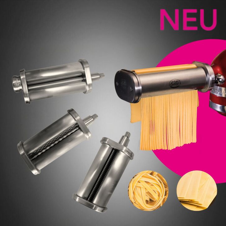 Kitty Professional Profi-Pastawalzen-Set "Mamma Mia" kompatibel mit KitchenAid Küchenmaschinen