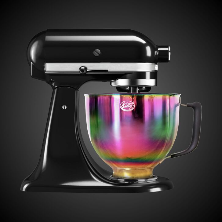 Kitty Professional Profi-Rührschüssel Super Bowl kompatibel mit KitchenAid 4,3 / 4,7  und 4,8 Liter - RAINBOW
