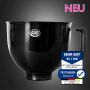 Kitty Professional Profi-Rührschüssel "Super Bowl" kompatibel mit KitchenAid 4,3 / 4,7  und 4,8 Liter - TITAN BLACK
