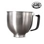 Kitty Professional Profi-Rührschüssel Super Bowl kompatibel mit KitchenAid 4,3 / 4,7  und 4,8 Liter - BRUSHED STEEL