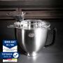 Kitty Professional Profi-Rührschüssel Super Bowl kompatibel mit KitchenAid 4,3 / 4,7  und 4,8 Liter - BRUSHED STEEL
