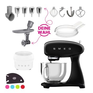 SMEG Küchenmaschine SMF03BLEU Super Spar-Set inkl....