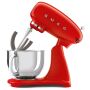 SMEG Küchenmaschine SMF03RDEU Super Spar-Set inkl. Fleischwolf und Eisbereiter - Rot 50s Retro-Style