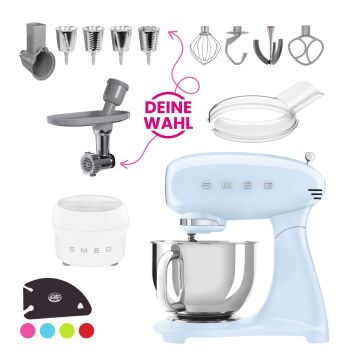 SMEG Küchenmaschine SMF03PBEU Super Spar-Set inkl....