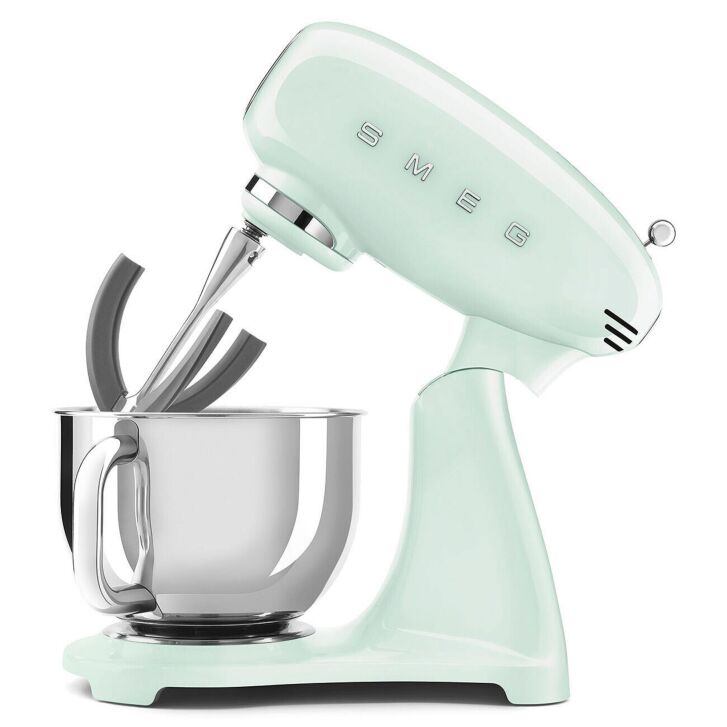 SMEG Küchenmaschine SMF03PGEU Super Spar-Set inkl. Fleischwolf und Eisbereiter - Pastellgrün 50s Retro-Style