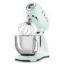SMEG Küchenmaschine SMF03PGEU Super Spar-Set inkl. Fleischwolf und Eisbereiter - Pastellgrün 50s Retro-Style