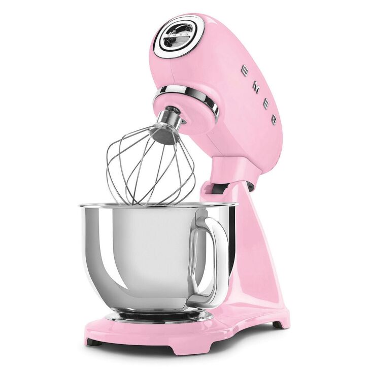 SMEG Küchenmaschine SMF03PKEU Super Spar-Set inkl. Fleischwolf und Eisbereiter - Cadillac Pink 50s Retro-Style