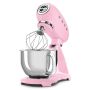 SMEG Küchenmaschine SMF03PKEU Super Spar-Set inkl. Fleischwolf und Eisbereiter - Cadillac Pink 50s Retro-Style