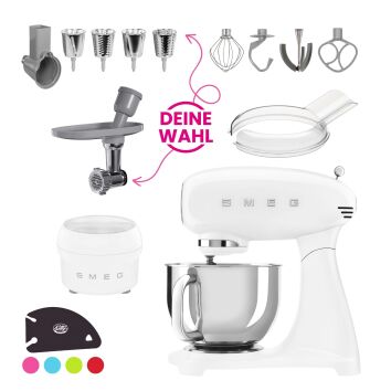 SMEG Küchenmaschine SMF03WHEU Super Spar-Set inkl....