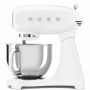 SMEG Küchenmaschine SMF03WHEU Super Spar-Set inkl. Fleischwolf und Eisbereiter - Weiß 50s Retro-Style