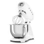 SMEG Küchenmaschine SMF03WHEU Super Spar-Set inkl. Fleischwolf und Eisbereiter - Weiß 50s Retro-Style