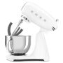 SMEG Küchenmaschine SMF03WHEU Super Spar-Set inkl. Fleischwolf und Eisbereiter - Weiß 50s Retro-Style