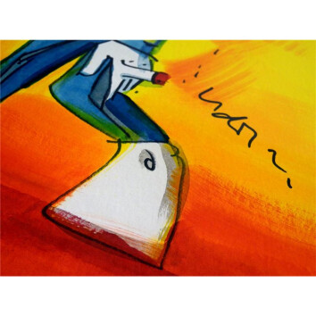 Udo Lindenberg Original Aquarell 2016 "Ich mach mein...