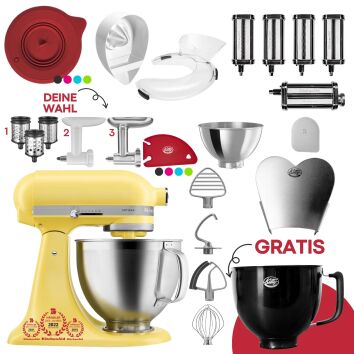 KitchenAid 4,7 Liter KSM195 Sallys Spar-Set Pasta Deluxe...