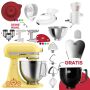 KitchenAid 4,7 Liter KSM195 Sallys Spar-Set mit Sieb mit digitaler Waage & Fleischwolf - YELLOW BUTTER