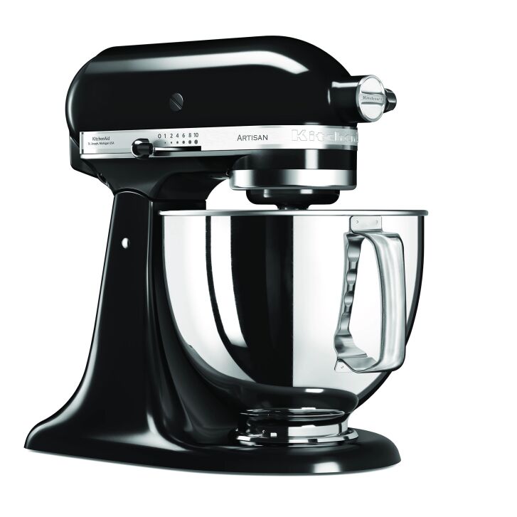 KitchenAid Profi Power-Set: KitchenAid Artisan Küchenmaschine 4,8 L - ONYX-SCHWARZ -  inkl. Profi-Spritzschutz Zuhälter und Profi-Edelstahl-Rührelemente Teigpeitsche, Schaumschläger & Tornado