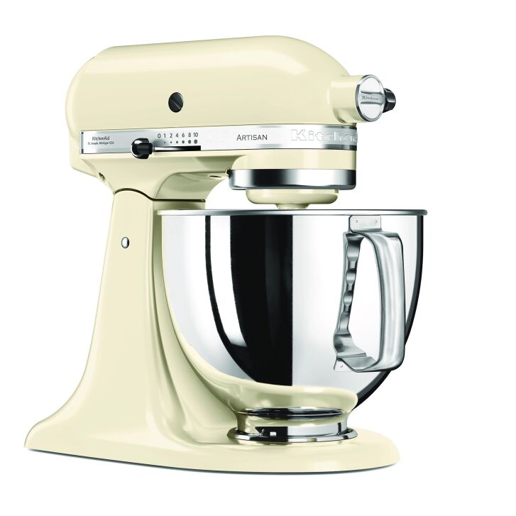 KitchenAid Profi Power-Set: KitchenAid Artisan Küchenmaschine 4,8 L - CREME -  inkl. Profi-Spritzschutz Zuhälter und Profi-Edelstahl-Rührelemente Teigpeitsche, Schaumschläger & Tornado