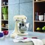 KitchenAid Profi Power-Set: KitchenAid Artisan Küchenmaschine 4,8 L - CREME -  inkl. Profi-Spritzschutz Zuhälter und Profi-Edelstahl-Rührelemente Teigpeitsche, Schaumschläger & Tornado