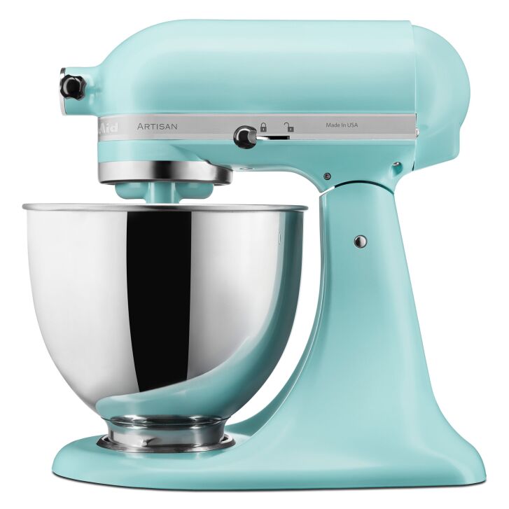KitchenAid Profi Power-Set: KitchenAid Artisan Küchenmaschine 4,8 L - MINERAL WATER -  inkl. Profi-Spritzschutz Zuhälter und Profi-Edelstahl-Rührelemente Teigpeitsche, Schaumschläger & Tornado