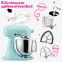 KitchenAid Profi Power-Set: KitchenAid Artisan Küchenmaschine 4,8 L - MINERAL WATER -  inkl. Profi-Spritzschutz Zuhälter und Profi-Edelstahl-Rührelemente Teigpeitsche, Schaumschläger & Tornado