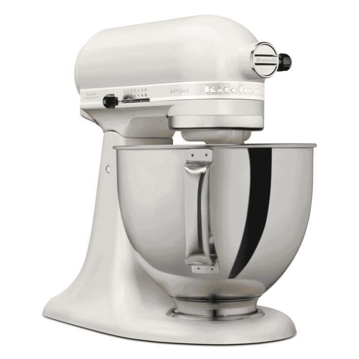 KitchenAid Profi Power Set: KitchenAid Artisan Küchenmaschine 4,8 L - PORCELAIN WHITE -  inkl. Profi-Spritzschutz Zuhälter und Profi-Edelstahl-Rührelemente Teigpeitsche, Schaumschläger & Tornado