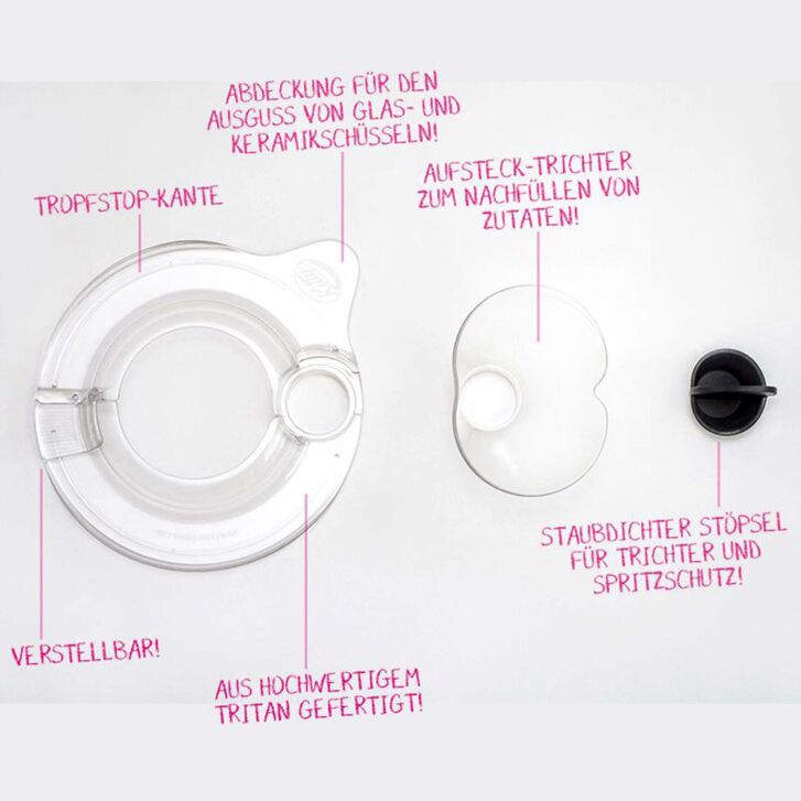 KitchenAid Profi Power Set: KitchenAid Artisan Küchenmaschine 4,8 L - PORCELAIN WHITE -  inkl. Profi-Spritzschutz Zuhälter und Profi-Edelstahl-Rührelemente Teigpeitsche, Schaumschläger & Tornado