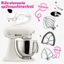 KitchenAid Profi Power Set: KitchenAid Artisan Küchenmaschine 4,8 L - PORCELAIN WHITE -  inkl. Profi-Spritzschutz Zuhälter und Profi-Edelstahl-Rührelemente Teigpeitsche, Schaumschläger & Tornado