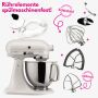 KitchenAid Profi Power-Set: KitchenAid Artisan Küchenmaschine 4,8 L - MILKSHAKE -  inkl. Profi-Spritzschutz Zuhälter und Profi-Edelstahl-Rührelemente Teigpeitsche, Schaumschläger & Tornado